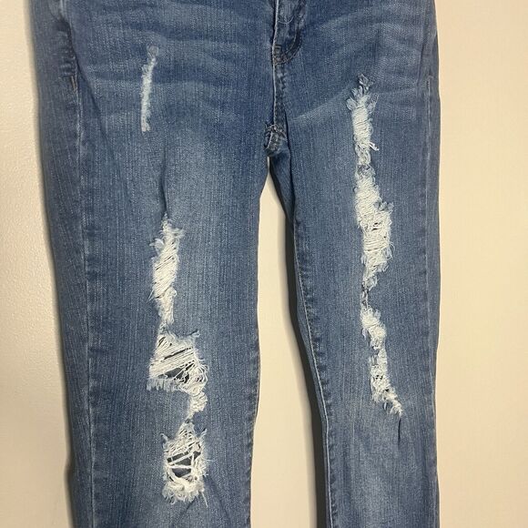 Y2K Mudd Distressed Skinny Jeans Size 5 Low Rise - Picture 2 of 5